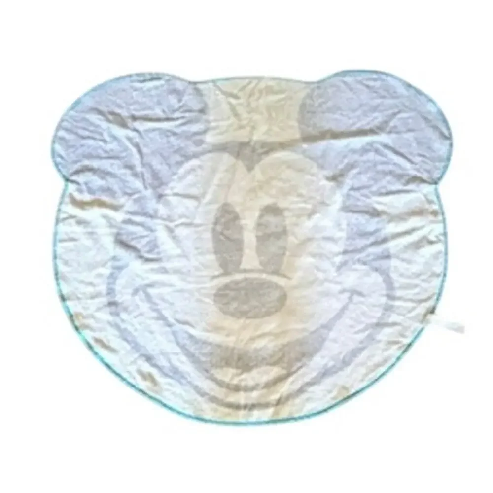 Disney Mickey Mouse Shaped Beach Towel Yellow Blue 50 x 47
